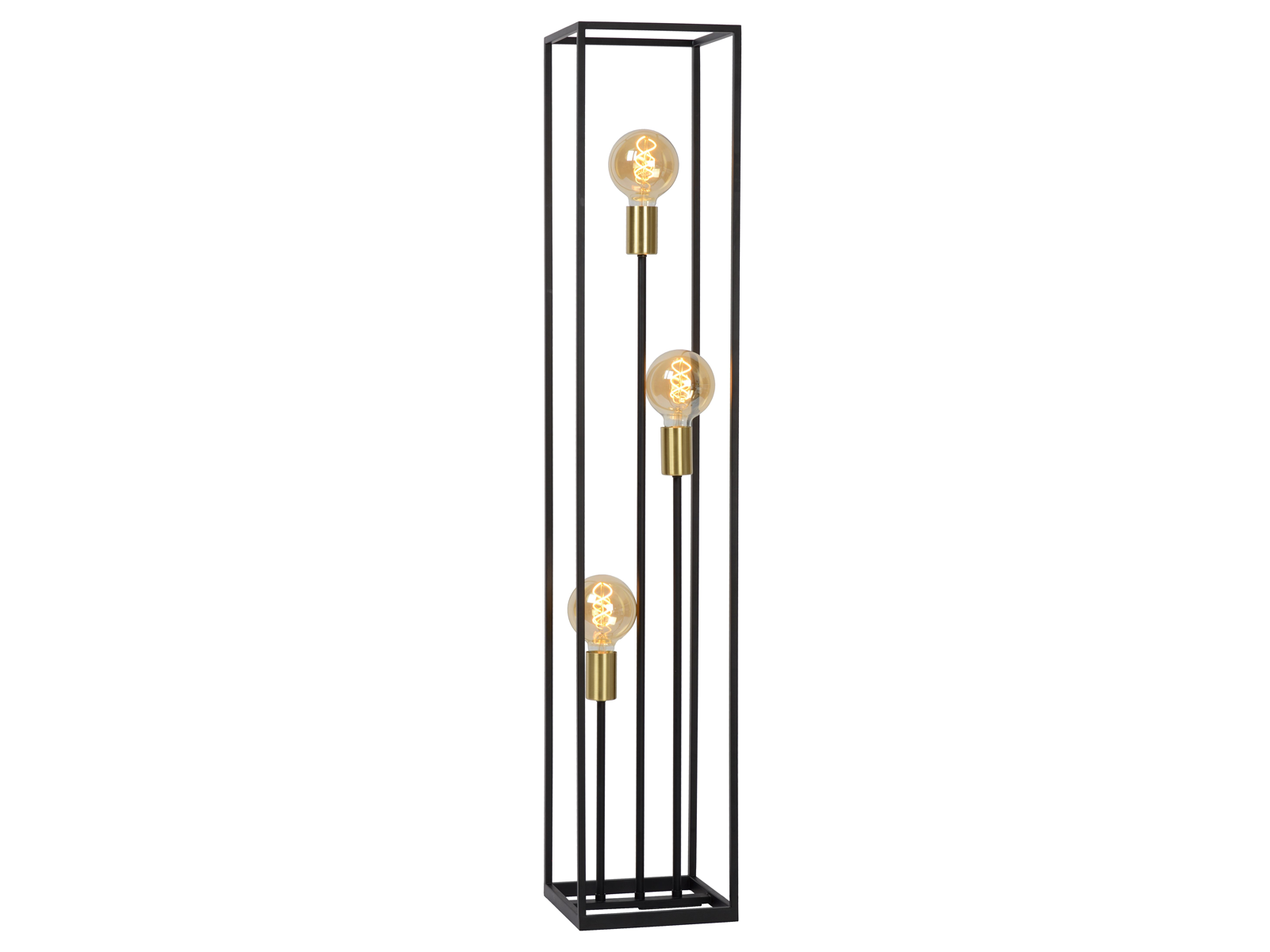 Stojací lampa Ruben, černá, 3xE27, 120cm