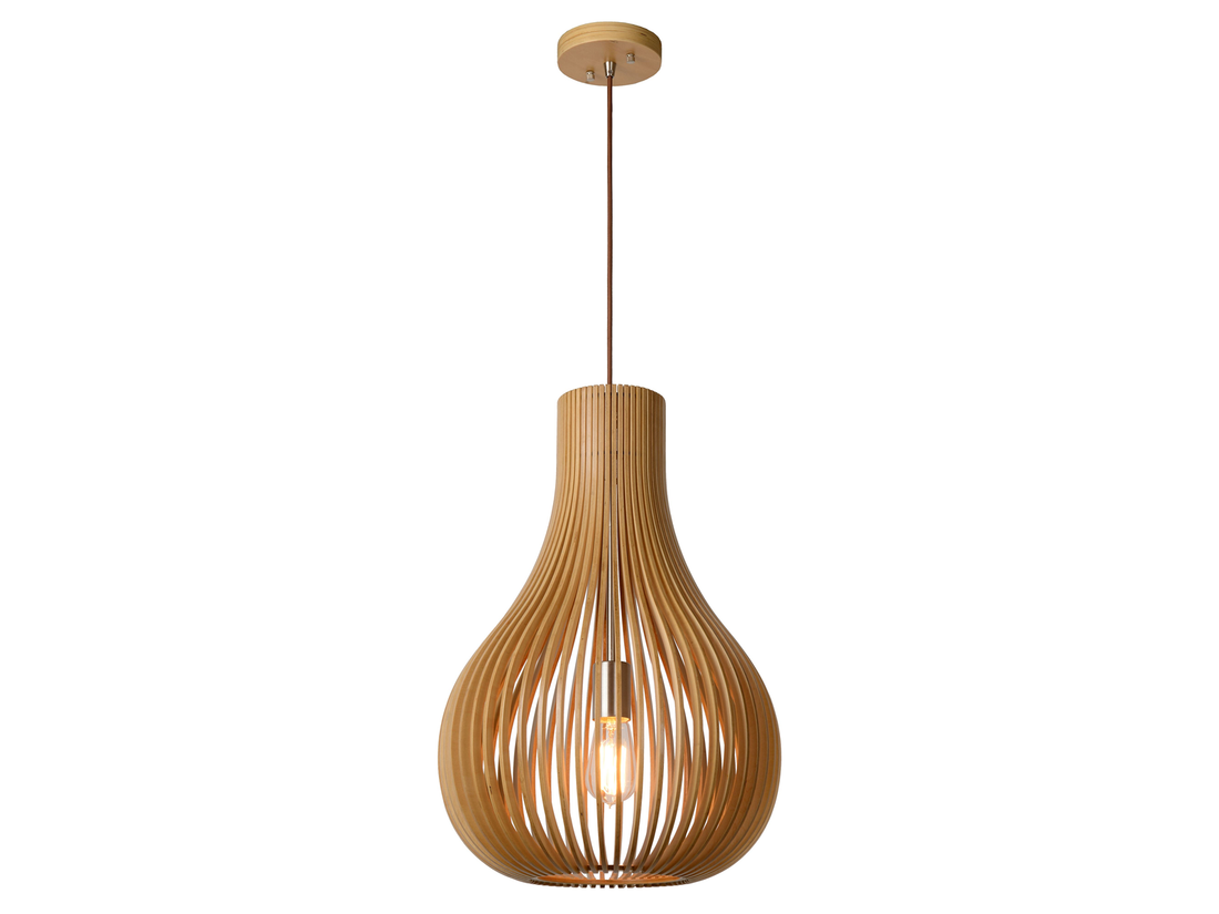 Závěsné svítidlo Bodo, přírodní, E27, ø38cm