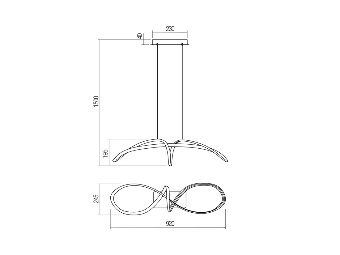 Závěsné LED svítidlo Lamon, pískově černé, 57W, 4000K, 92cm