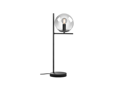 Stolní lampa Boldy, pískově černé, kouřové, 1xE14, 51,5cm