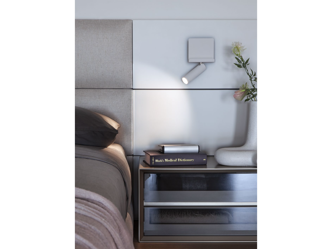 Nástěnné LED svítidlo Panel s USB, pískově bílá, 3,5W, 3000K, 22,4cm