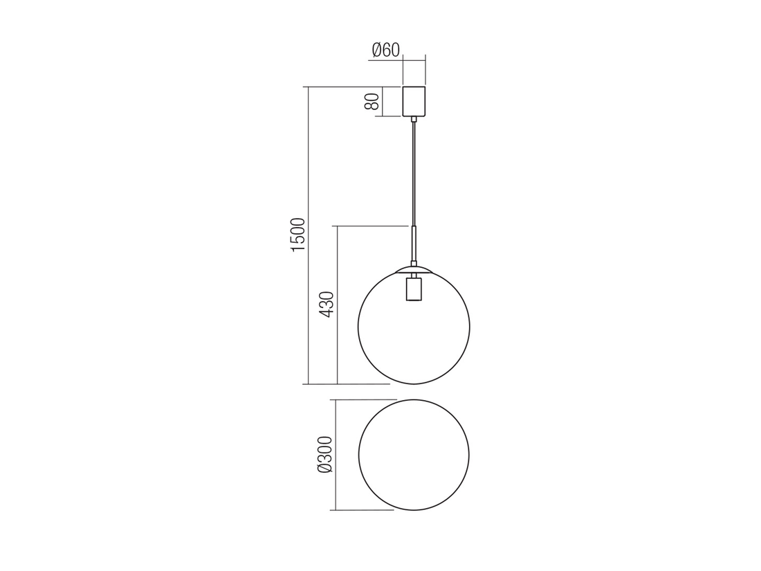 Závěsné svítidlo Global, matně černé, 1xE27, ø30cm