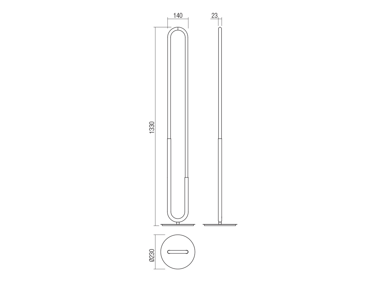 Stojací LED svítidlo Latium, pískově černá, 20W, 3000K, 133cm