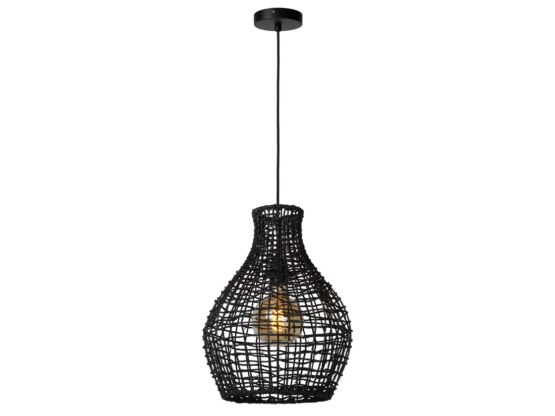 Závěsné svítidlo Alban, černé, E27, ø35cm