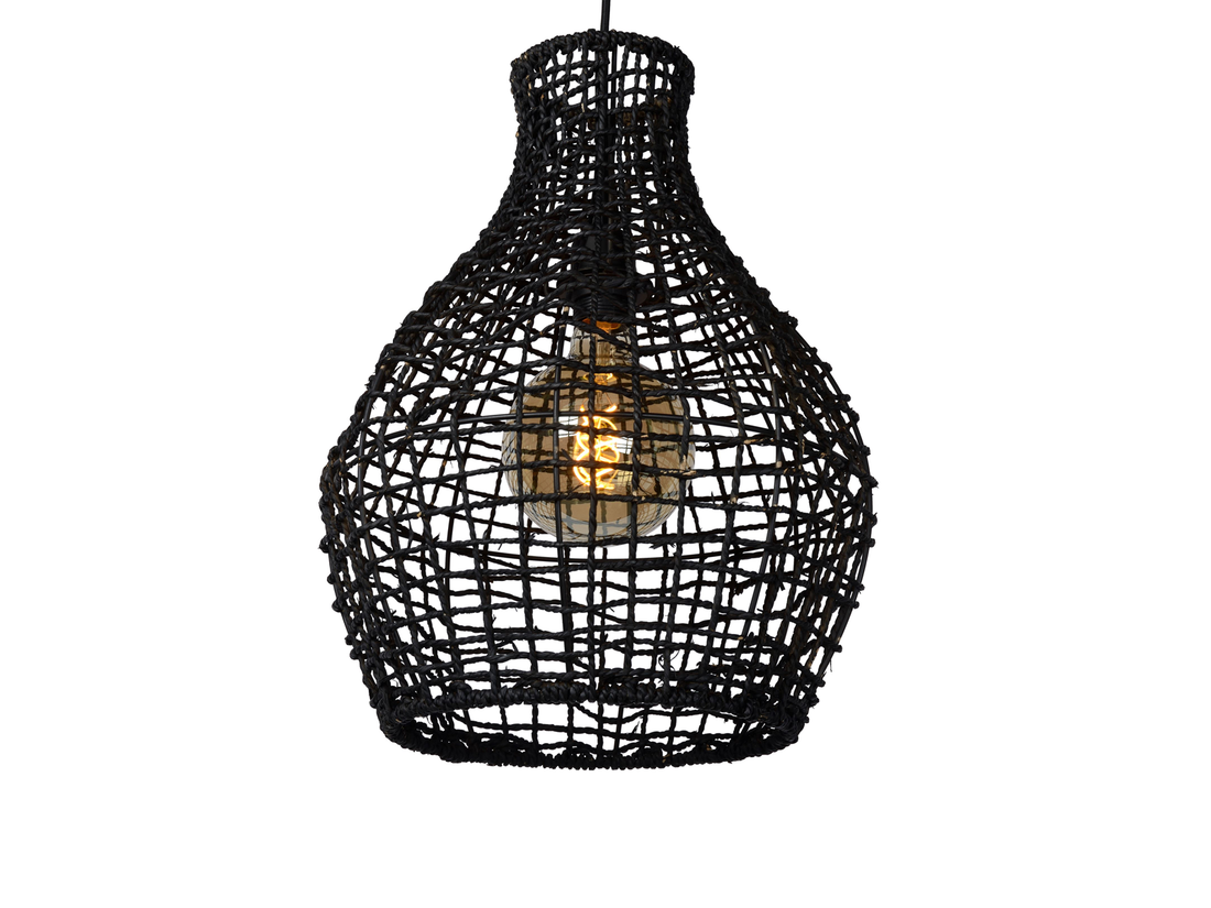 Závěsné svítidlo Alban, černé, E27, ø35cm