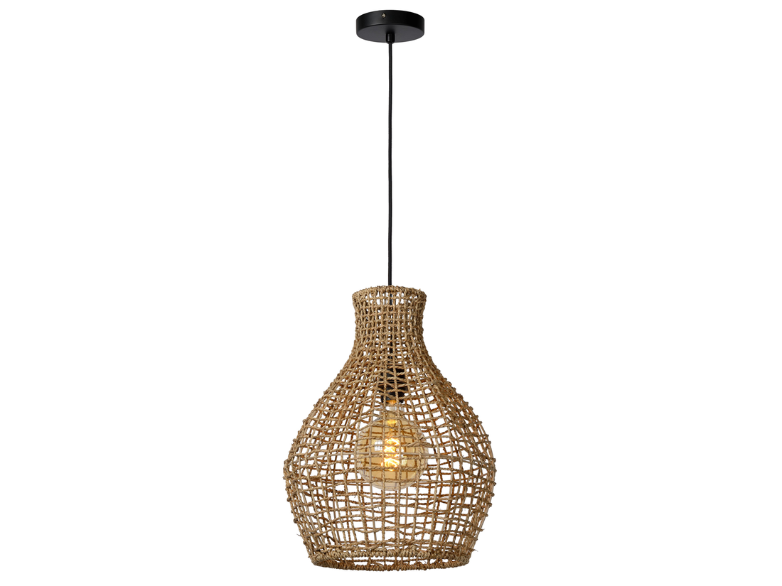 Závěsné svítidlo Alban, přírodní, E27, ø35cm