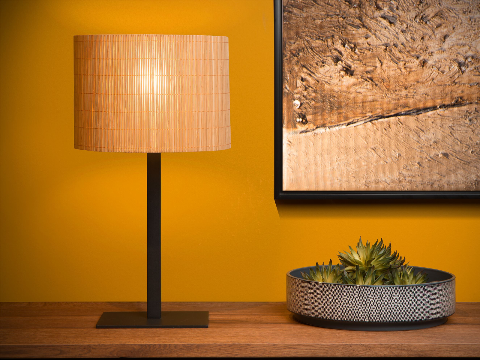 Stolní lampa Magius, přírodní, E27, 52cm