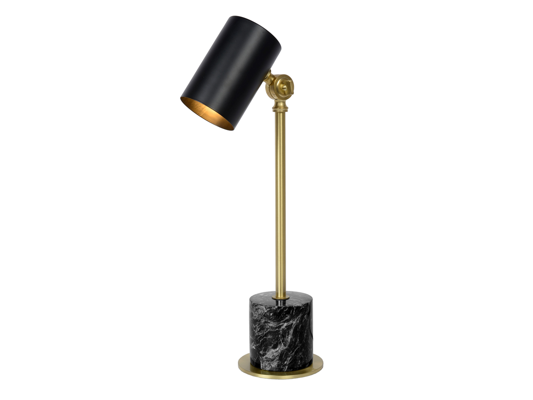 Stolní lampa Brandon, černá/zlatá, E14, 48cm