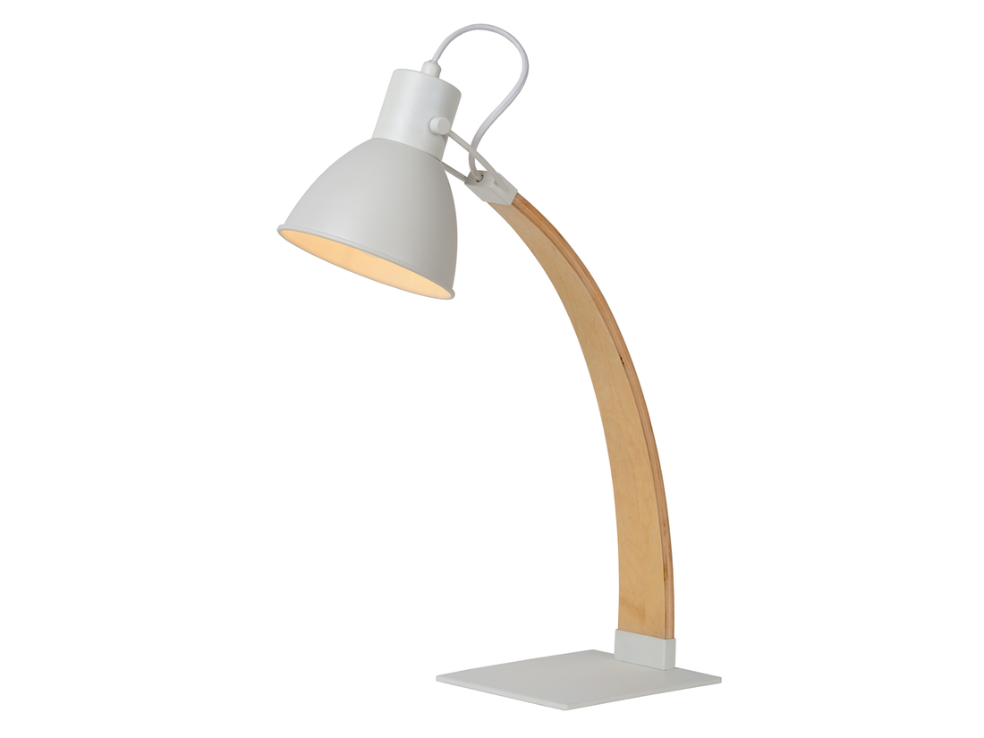 Stolní lampa Curf, bílá/přírodní, E27, 54cm