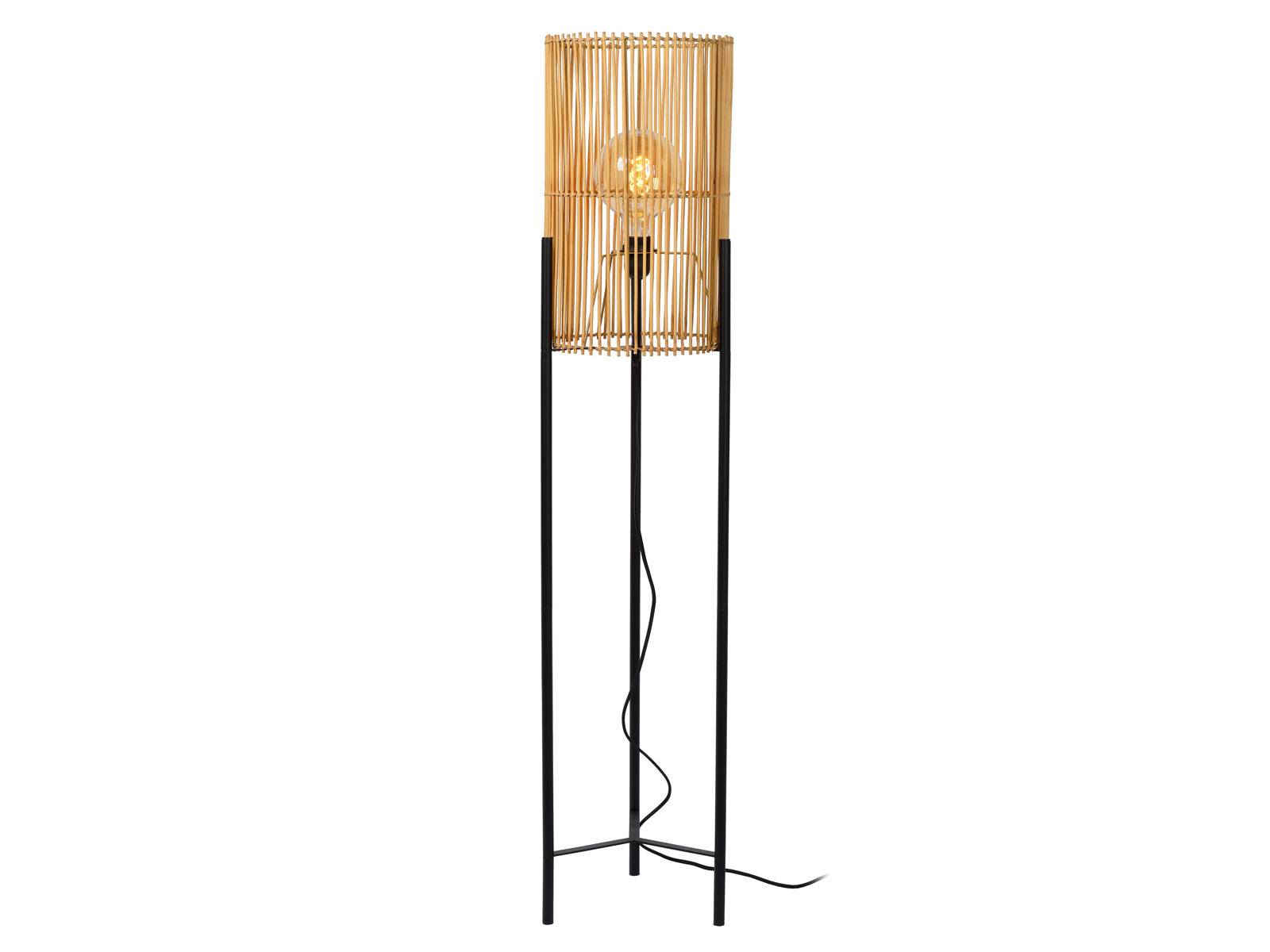 Stojací lampa Jantine, přírodní, E27, 125cm
