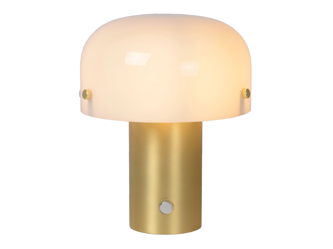 Stolní lampa Timon, matně zlatá, E14, 21cm