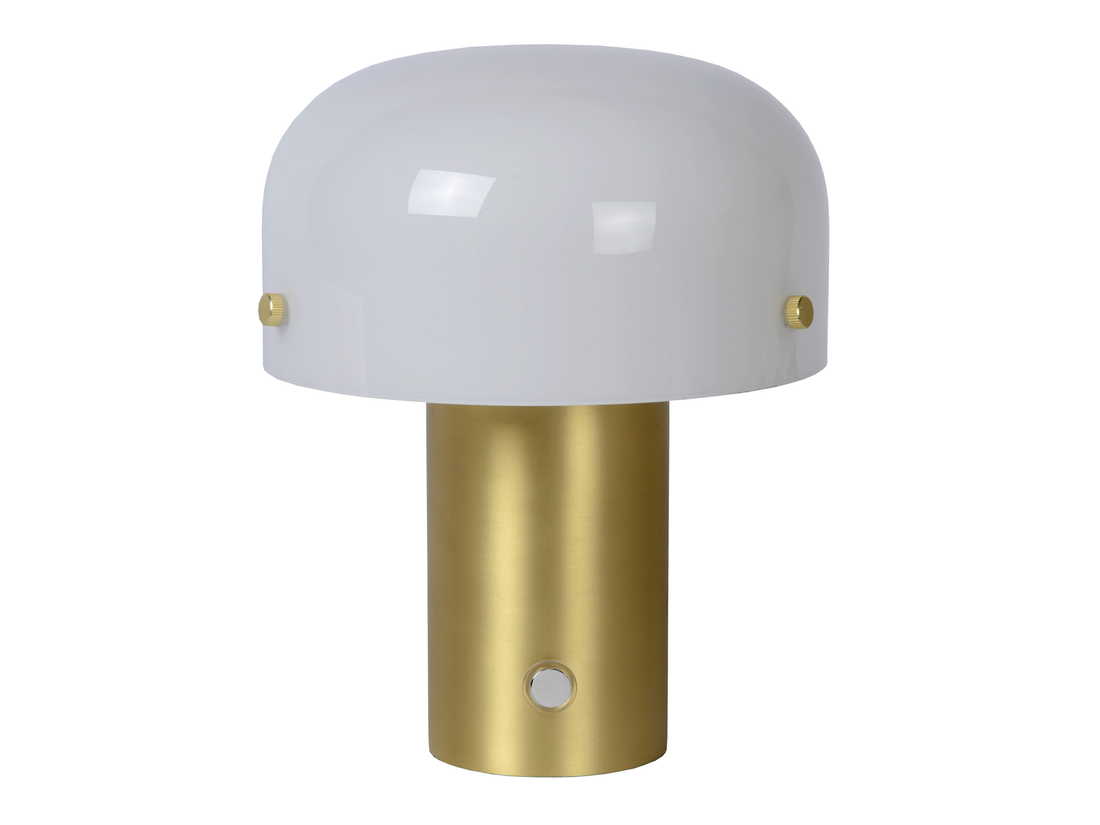 Stolní lampa Timon, matně zlatá, E14, 21cm