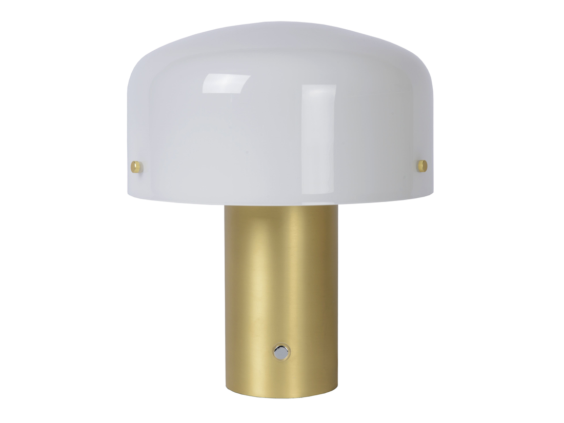 Stolní lampa Timon, matně zlatá, E27, 35cm