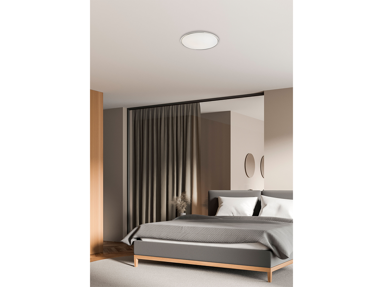 Stropní LED svítidlo Optic, bílé, 46W, 4000K, ø49,5cm