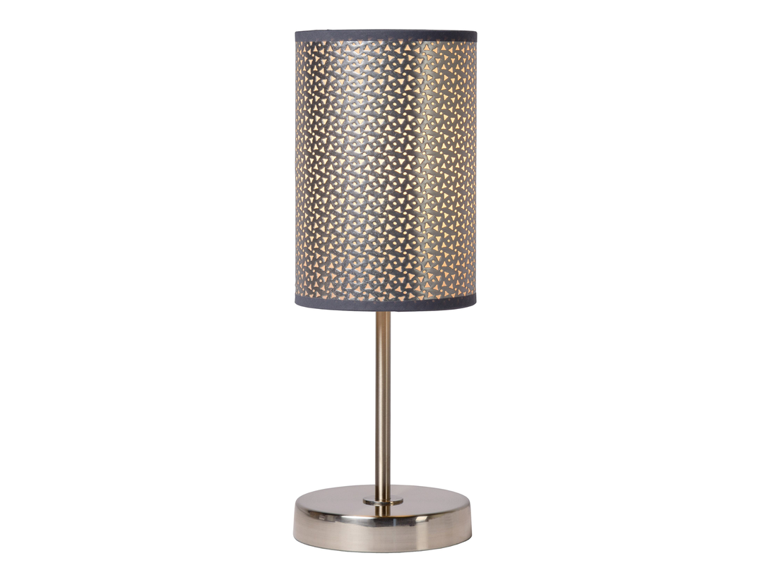 Stolní lampa Moda, šedá, E27, 38cm