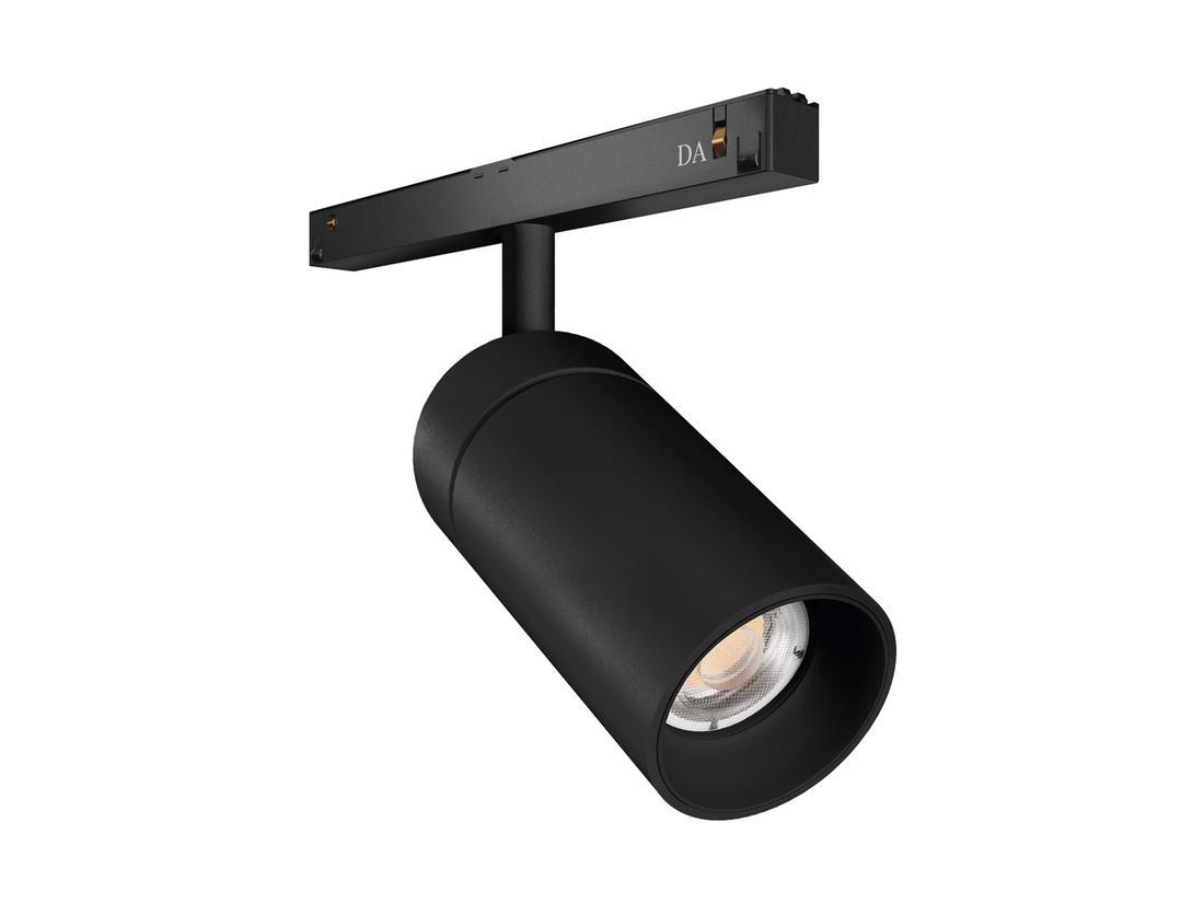 Stropní LED svítidlo pro lištový systém 48V track Crete1 L, černé, 18,1W, 2700K, 20°, ø6cm