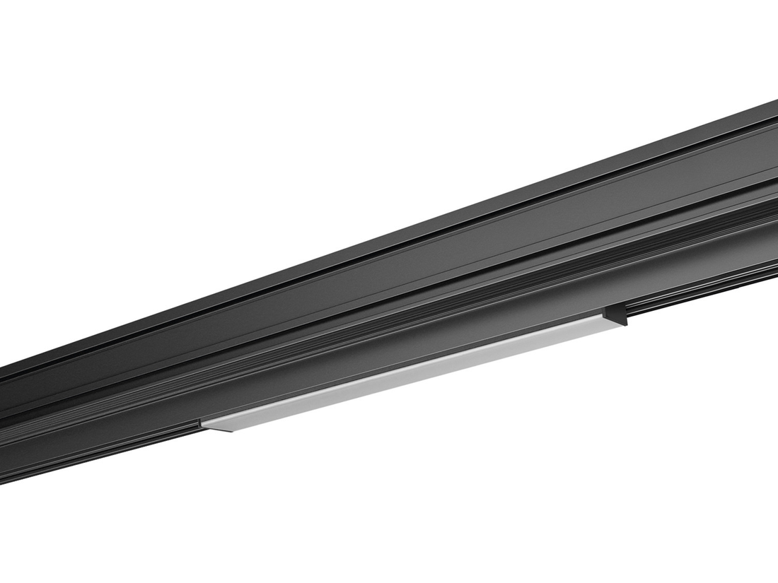 LED svítidlo pro lištový systém 48V track Crete2 M Opal, černé, 6,3W, 2700K, 115°, 28,5cm