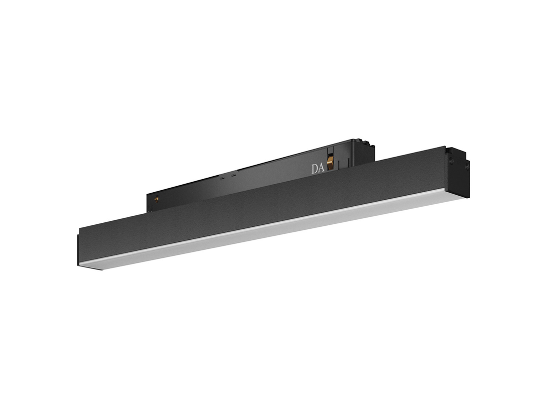 LED svítidlo pro lištový systém 48V track Crete2 M Opal, černé, 6,3W, 3000K, 115°, 28,5cm