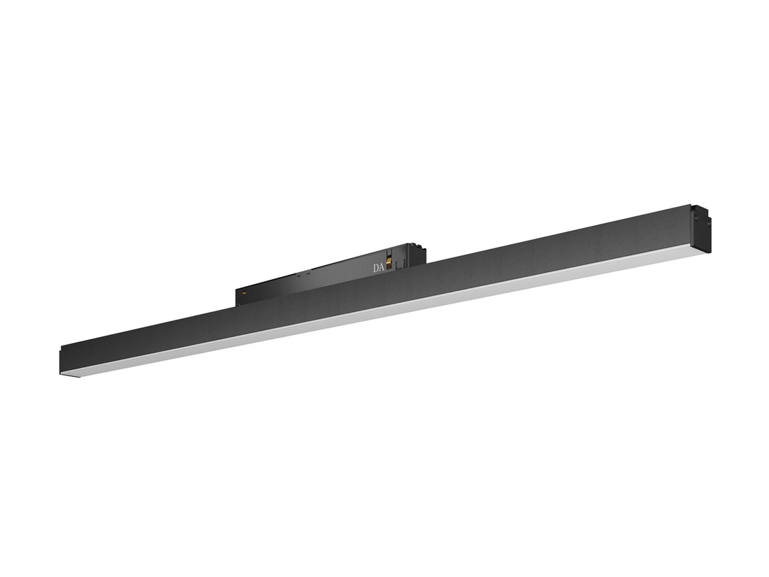 LED svítidlo pro lištový systém 48V track Crete2 L Opal, černé, 12,6W, 2700K, 115°, 56,5cm