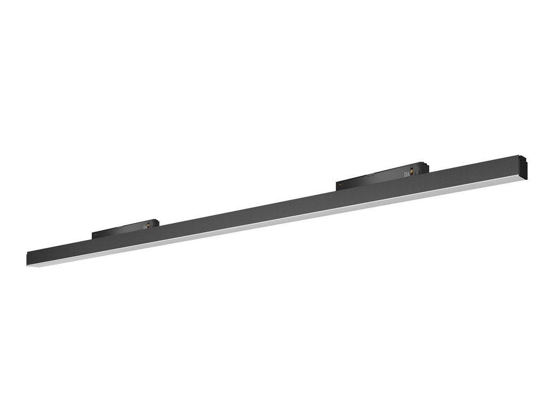 LED svítidlo pro lištový systém 48V track Crete2 XL Opal, černé, 25,2W, 2700K, 115°, 112,5cm