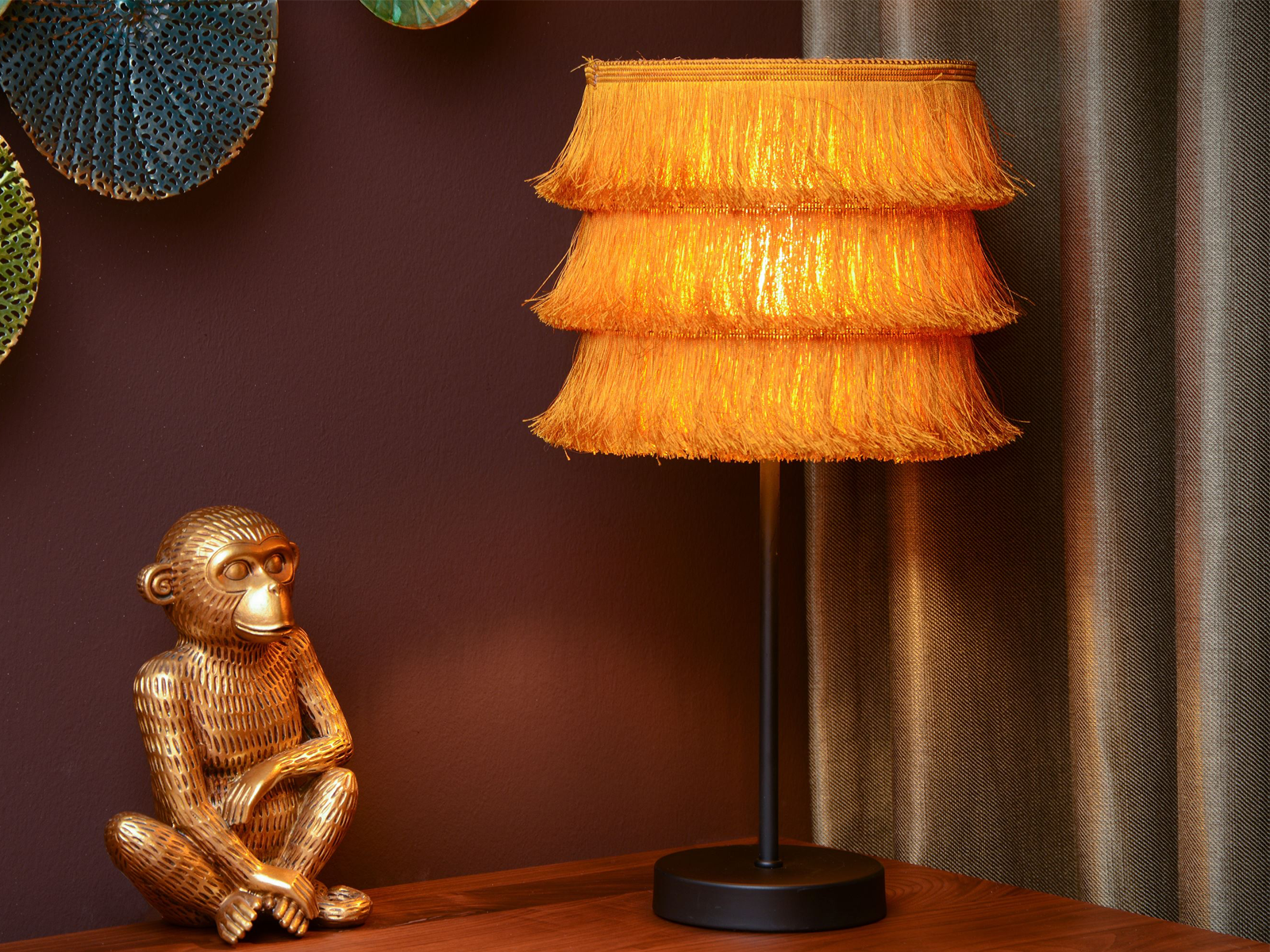 Stolní lampa Extravaganza Togo, okrově žlutá, E14, 41cm