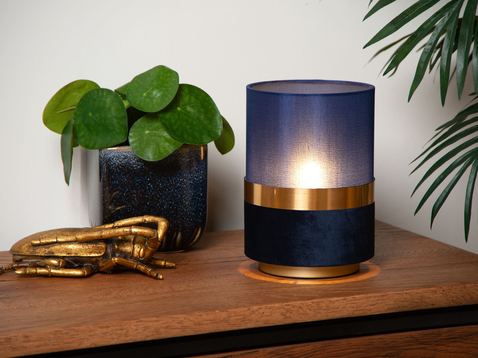 Stolní lampa Extravaganza Tusse, modrá, E14, 22cm