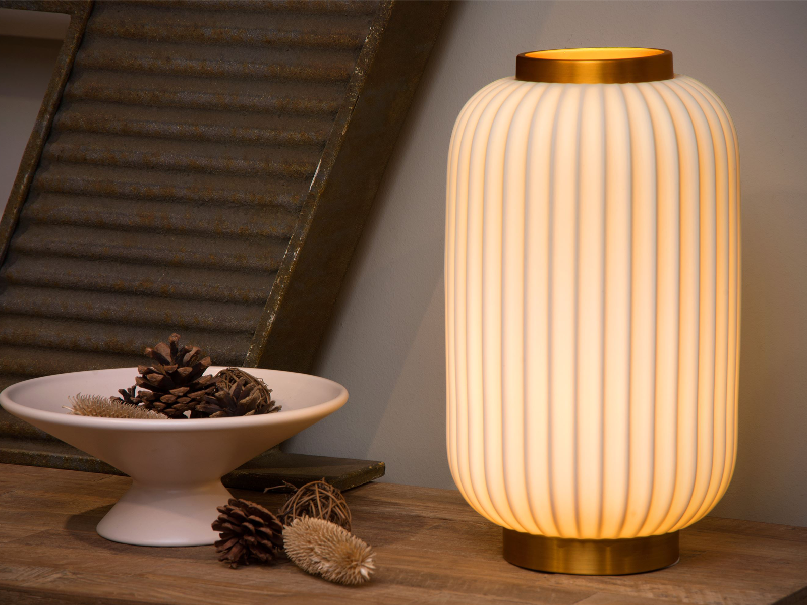 Stolní lampa Gosse mosaz, E14, 33,7cm