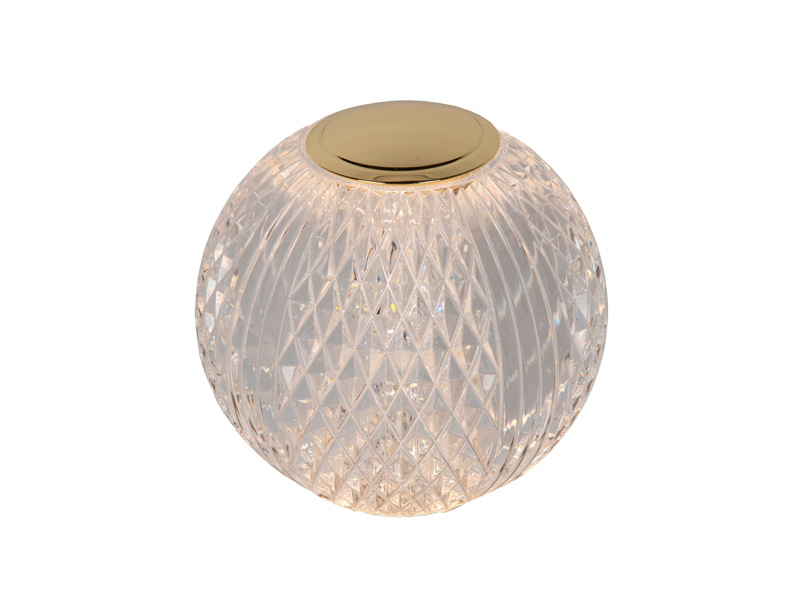 Stolní LED stmívatelná lampa Cintra, matně zlatá/mosaz, baterie, 1,5W, ø9cm