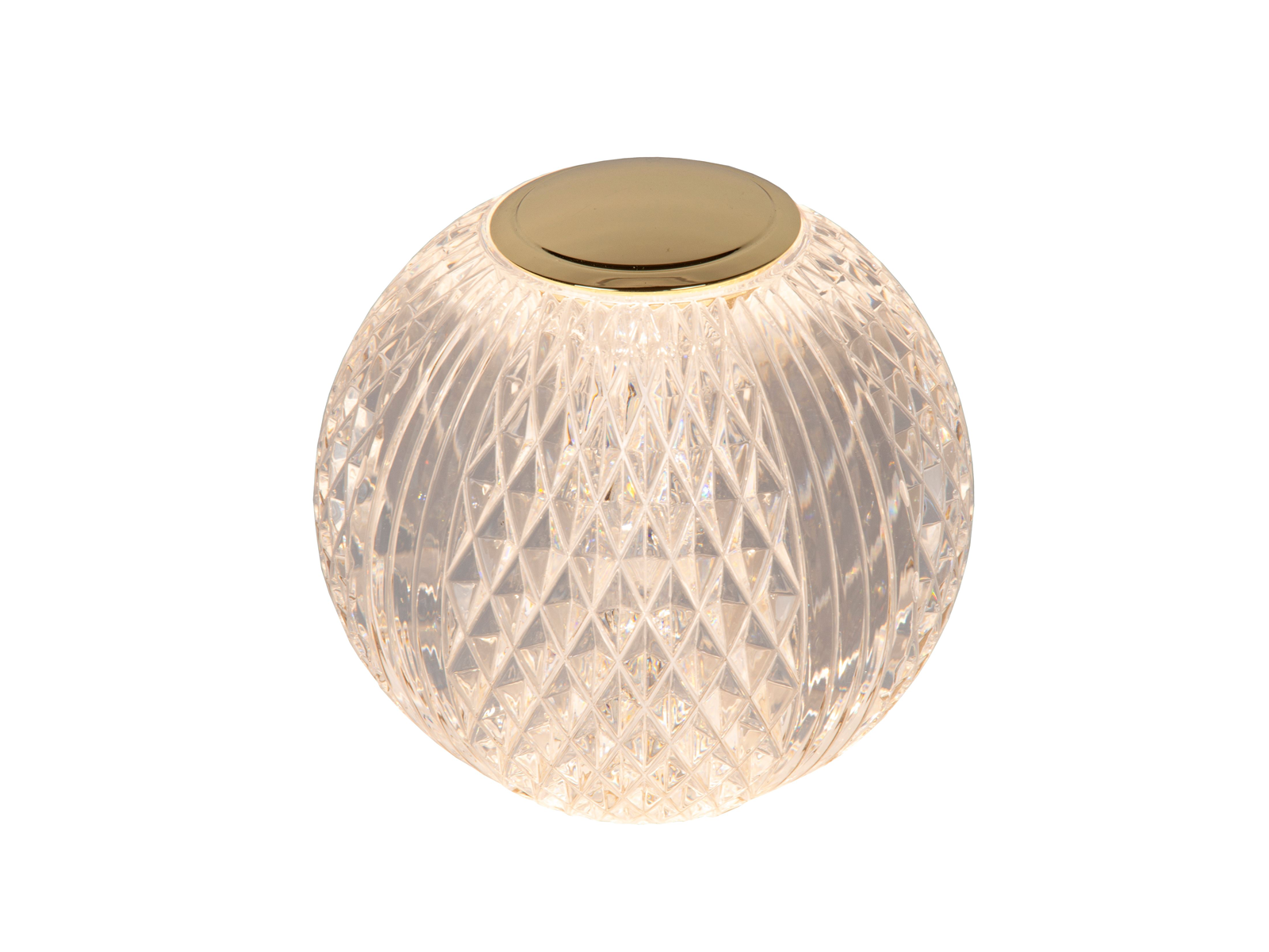 Stolní LED stmívatelná lampa Cintra, matně zlatá/mosaz, baterie, 1,5W, ø9cm