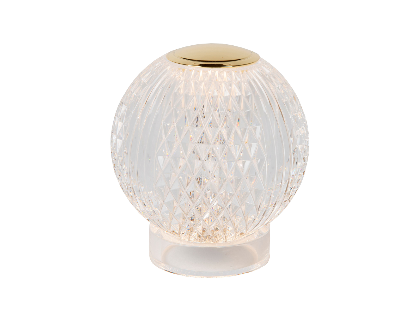 Stolní LED stmívatelná lampa Cintra, matně zlatá/mosaz, baterie, 1,5W, ø9cm