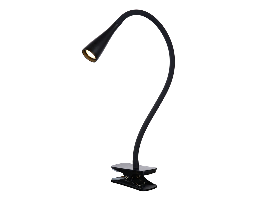 Nástěnná LED lampa Zozy černá, s klipem, 4W, 3000K, 53,5cm