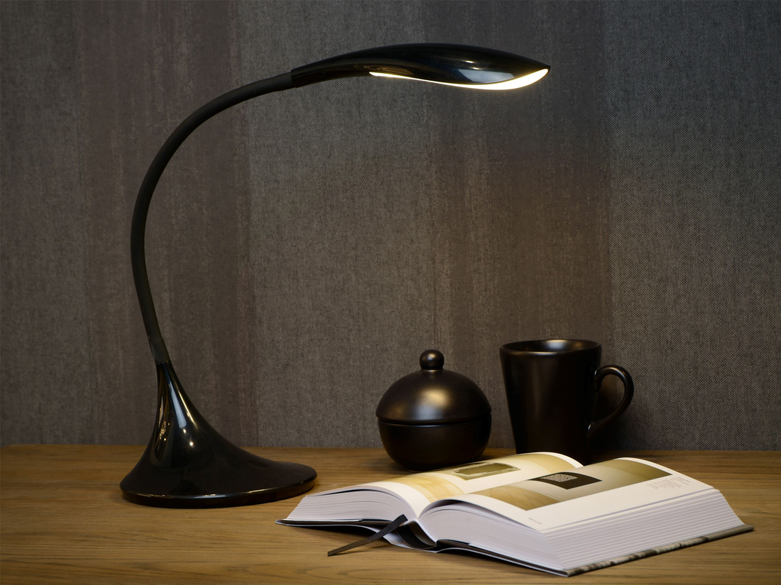 Stolní LED lampa Emil černá, 4,5W, 3000K, 37,5cm