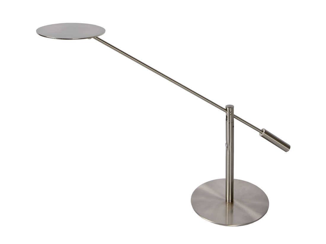 Stolní LED lampa Anselmo saténový chrom, 9W, 3000K, 50cm