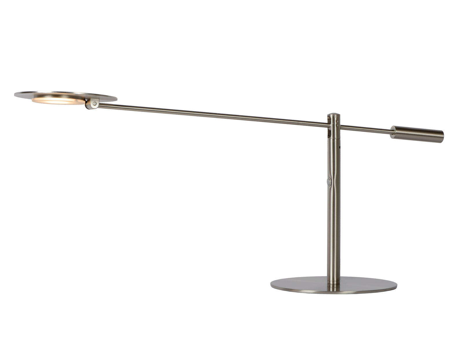 Stolní LED lampa Anselmo saténový chrom, 9W, 3000K, 50cm