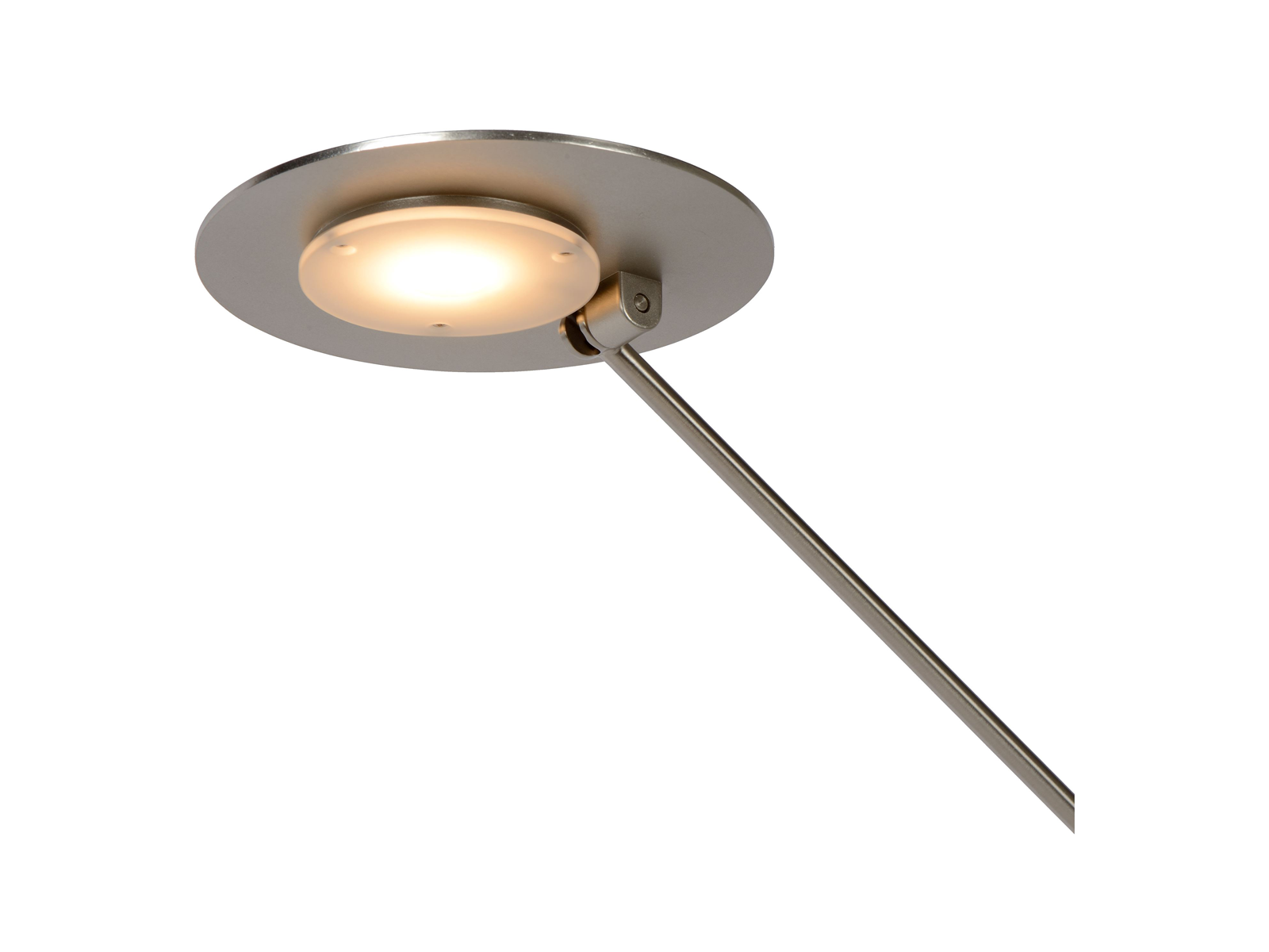 Stolní LED lampa Anselmo saténový chrom, 9W, 3000K, 50cm