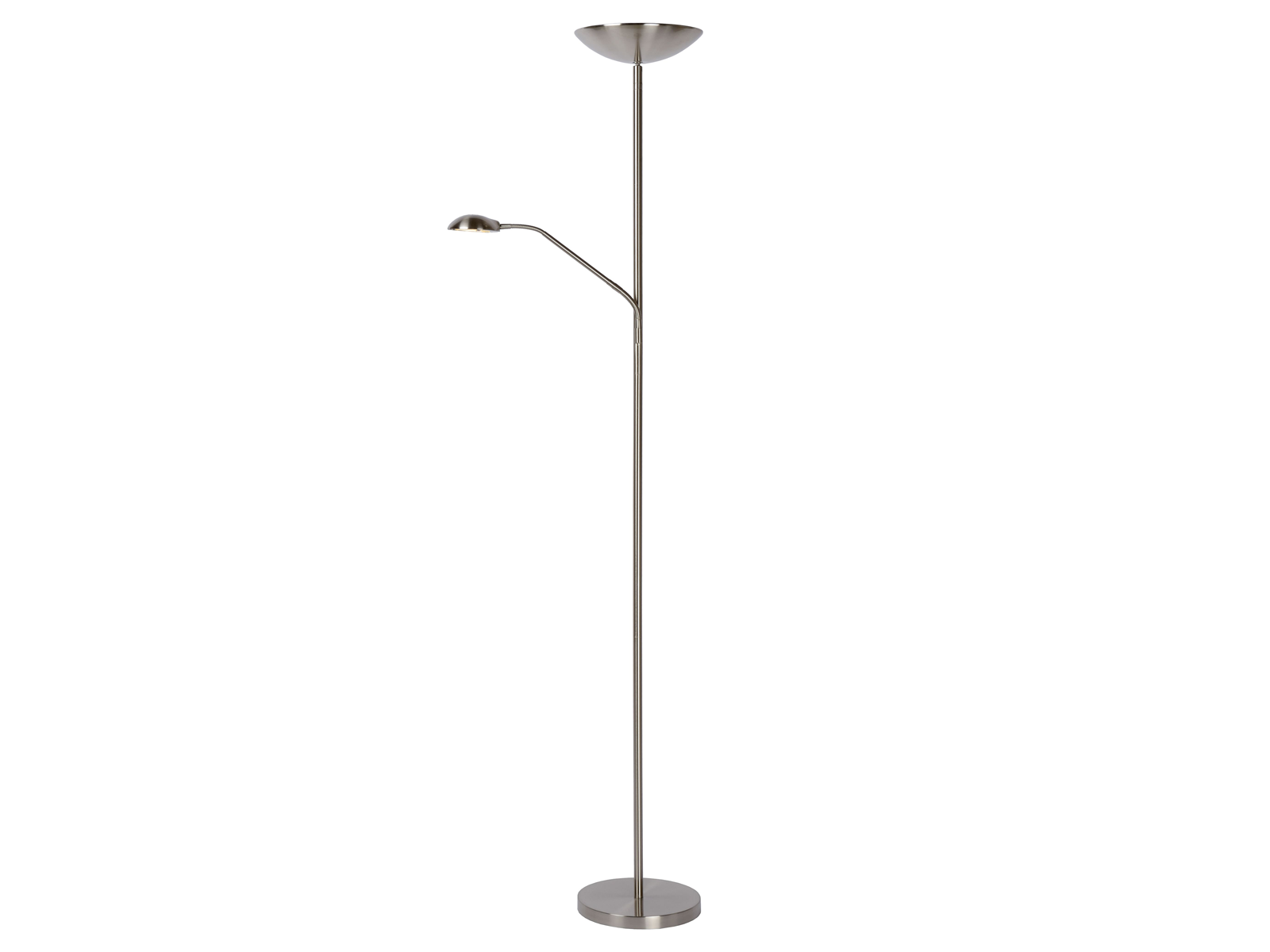 Stojací LED lampa Zenith saténový chrom, 20W, 4W, 3000K, 180cm