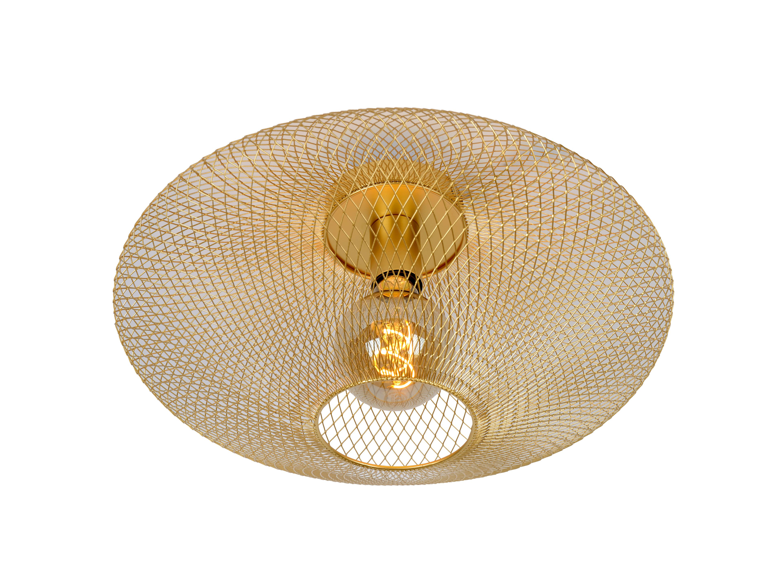 Stropní svítidlo Mesh matně zlaté/mosaz, E27, ø45cm