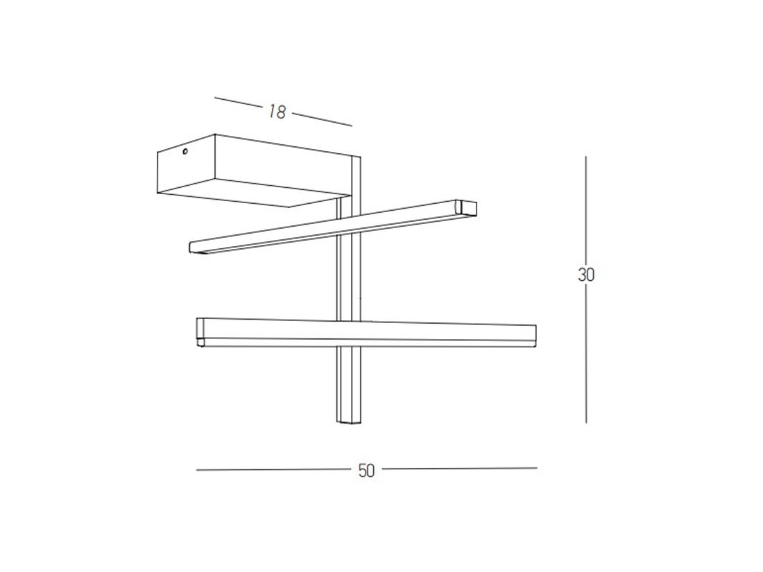 Stropní LED stmívatelné svítidlo matně černé, 25W, 3000K, 50cm
