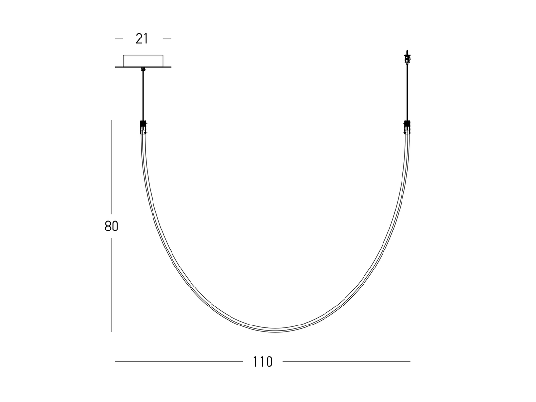 Závěsné LED svítidlo matně černé 18W 80cm