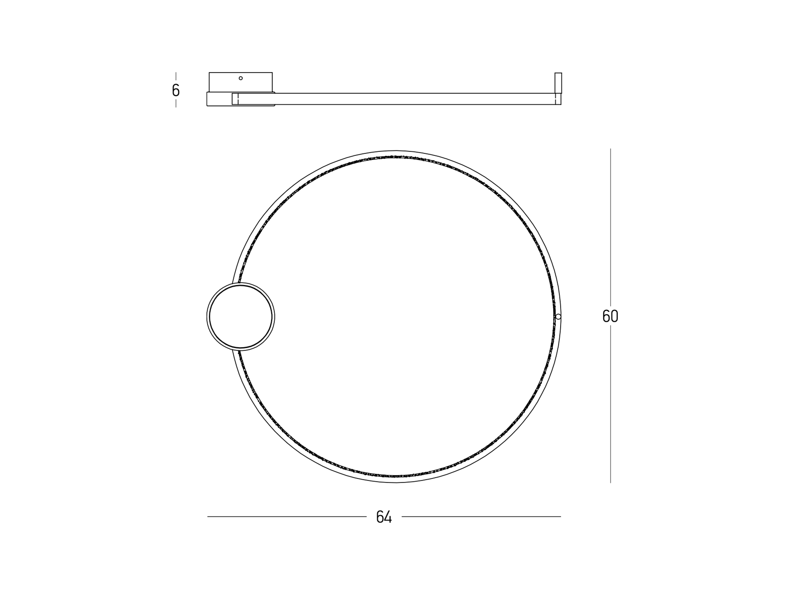 Stropní LED svítidlo kruhové matně zlaté 24W ø60cm