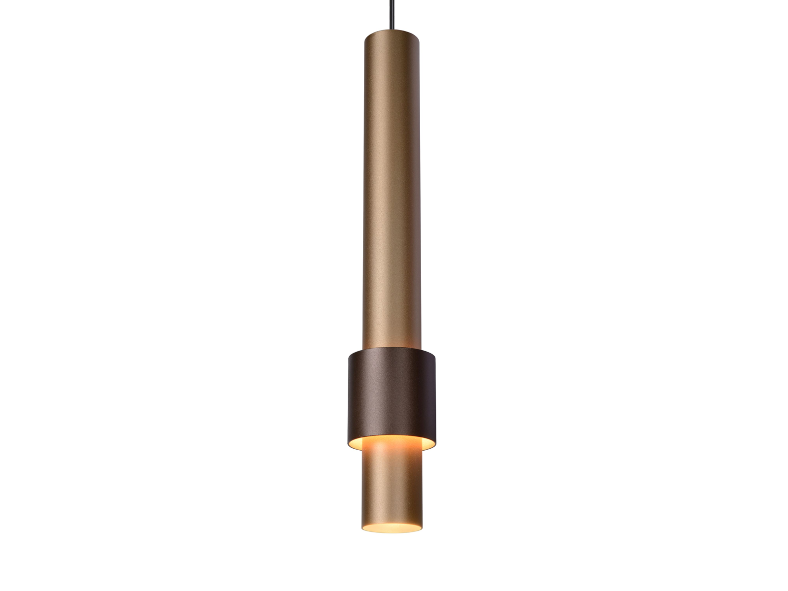 Závěsné LED svítidlo Margary kávové, 5x4,2W, 2700K, 101cm