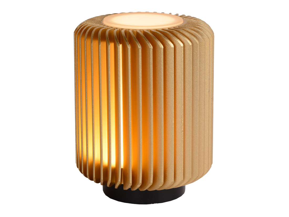 Stolní LED lampa Turbin matně zlatá, 5W, 3000K, 13,7cm