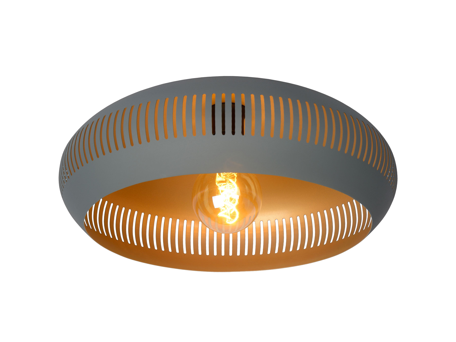 Stropní svítidlo Rayco šedé, E27, ø45cm