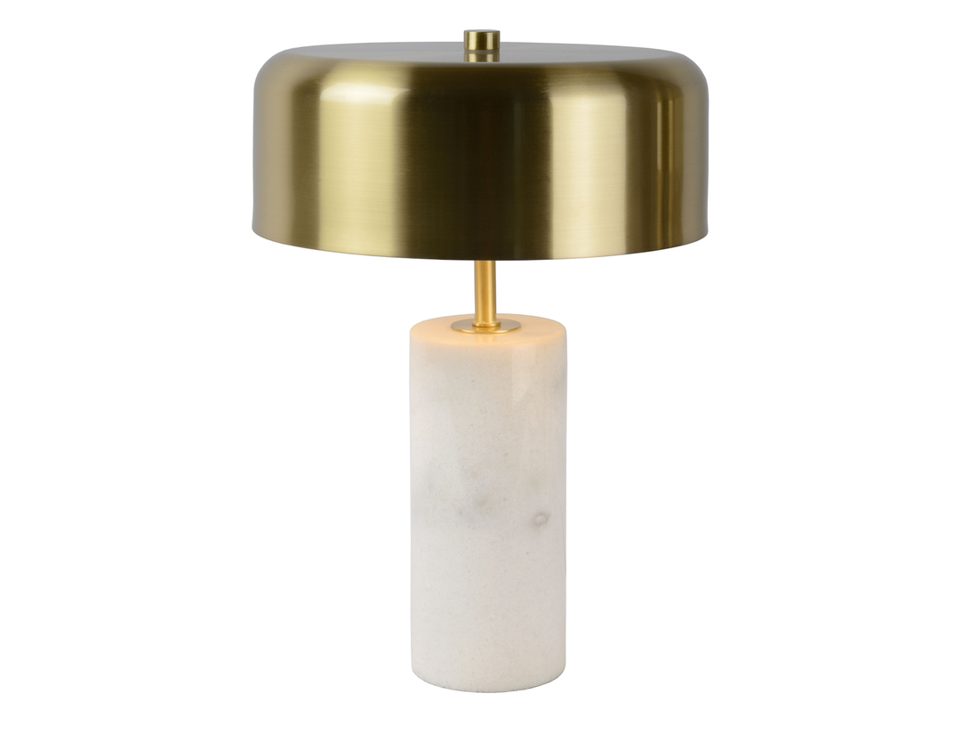 Stolní lampa Mirasol, matně zlatá/bílá, 3xG9, 36,5cm