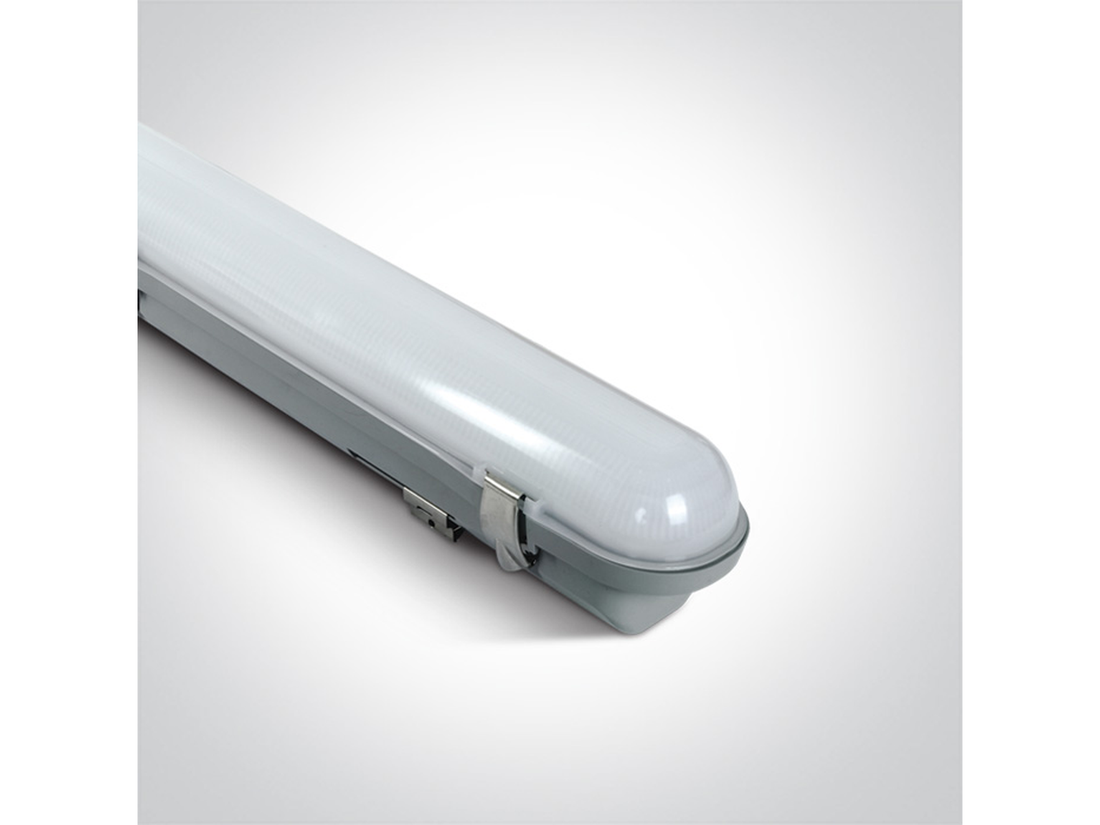 Průmyslové stropní LED svítidlo, šedé, 30W, 4000K, 121,5cm, IP65