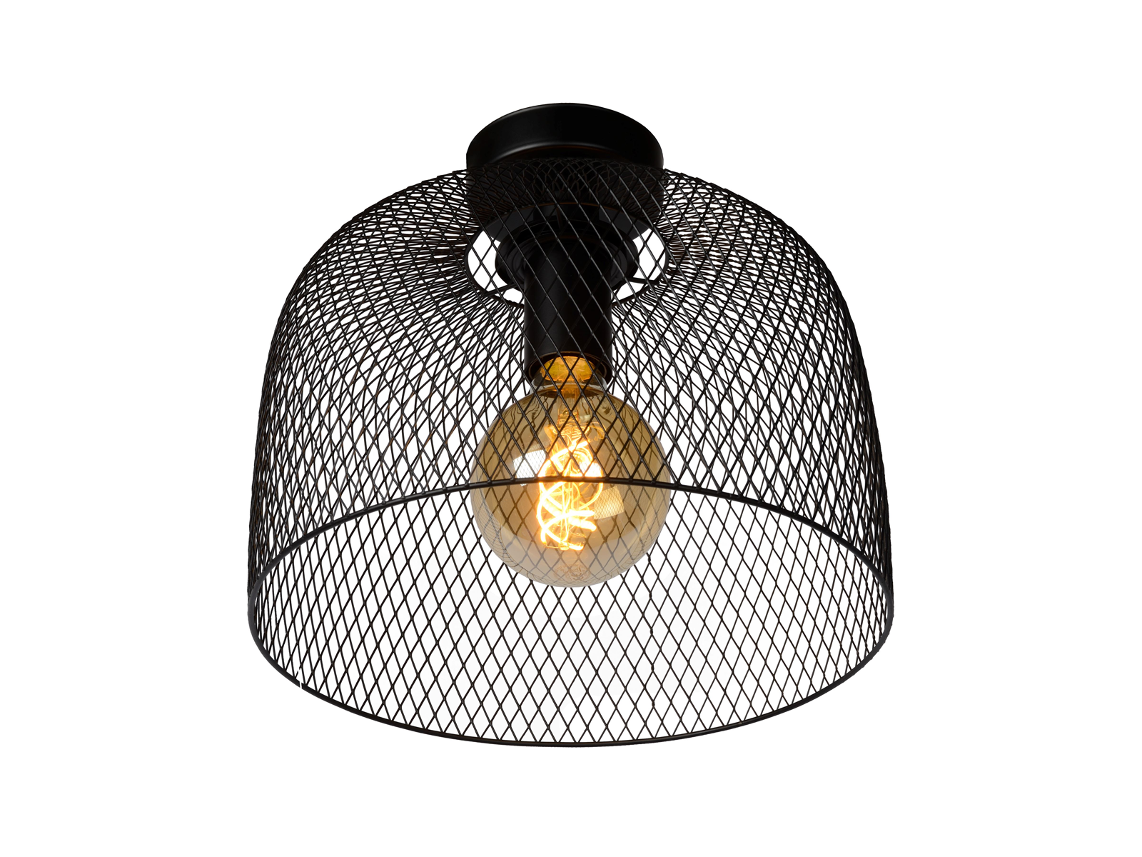 Stropní svítidlo Mesh černé, E27, ø29,5cm
