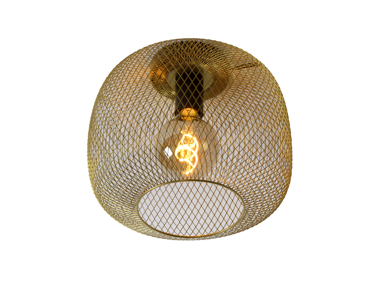 Stropní svítidlo Mesh matně zlaté / mosaz, E27, ø30cm
