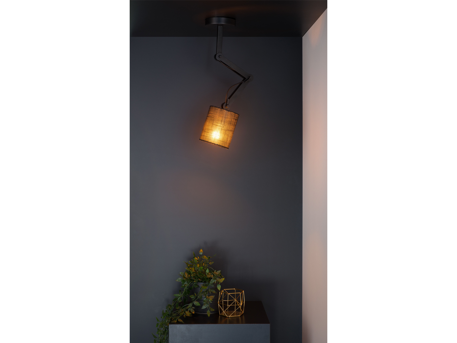 Stropní svítidlo Tampa černé, E27, 51cm