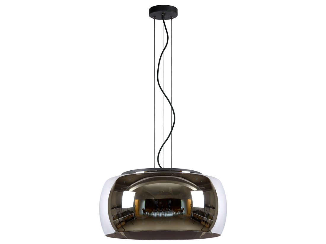 Závěsné svítidlo Olivia kouřově šedé, 3xE27, ø50cm