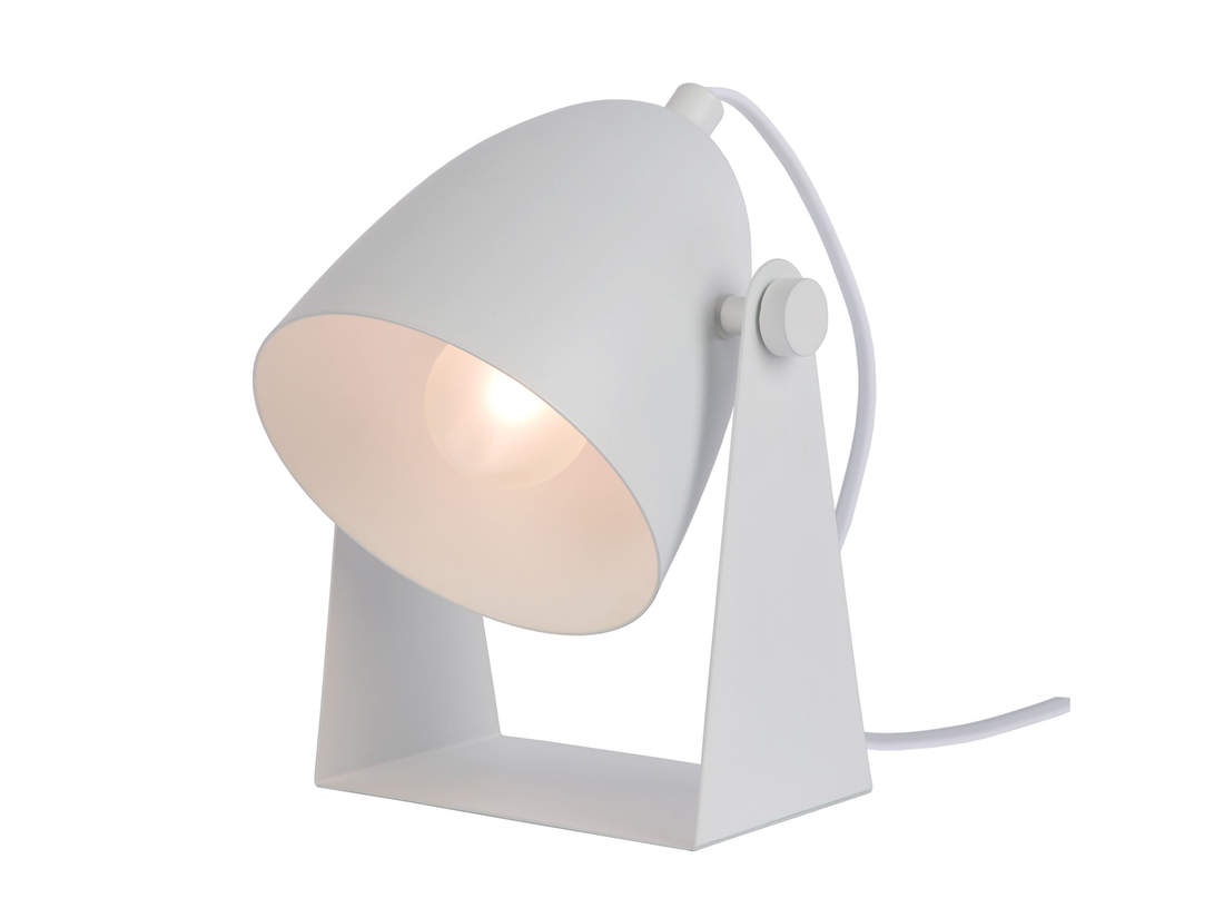 Stolní lampa Chago, bílá, E14, 20cm